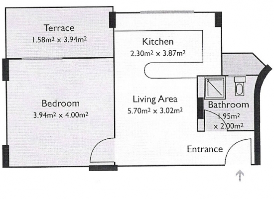 Westside village 1 bed floorplan (resale)